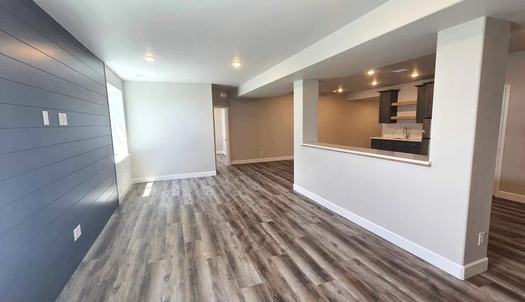 Contemporary Basement Living Space