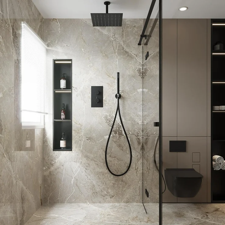 Modern Bathroom Renovation with Marble Finishes