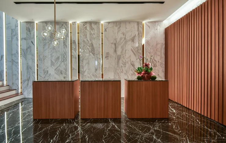 Luxury Stone Staircase & Entryway Renovation