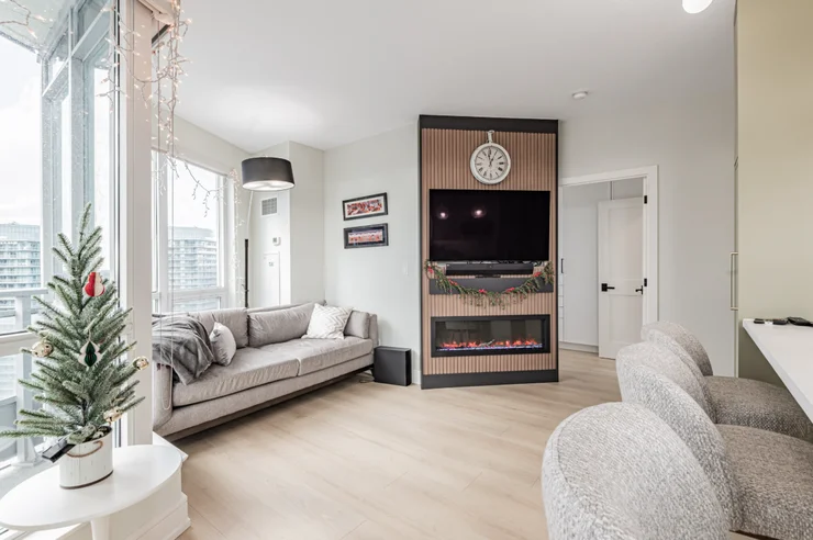 Modern Condo Renovation with Custom Storage & Feature Wall