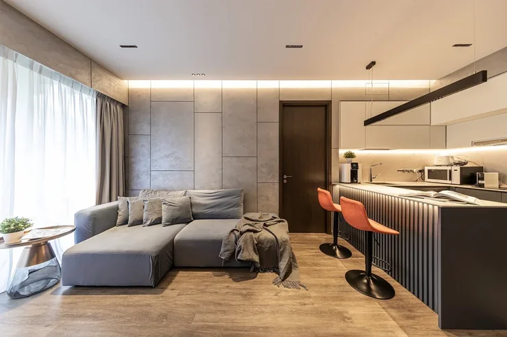 Modern Masculine Condo Interior