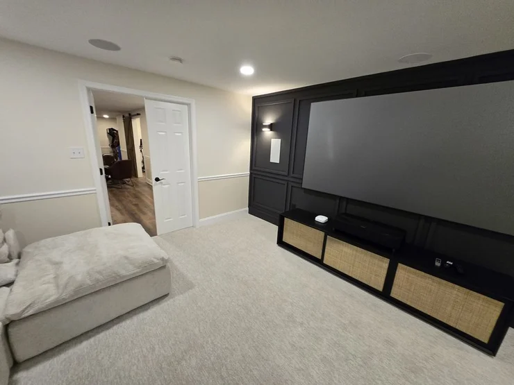Modern Media Room Transformation